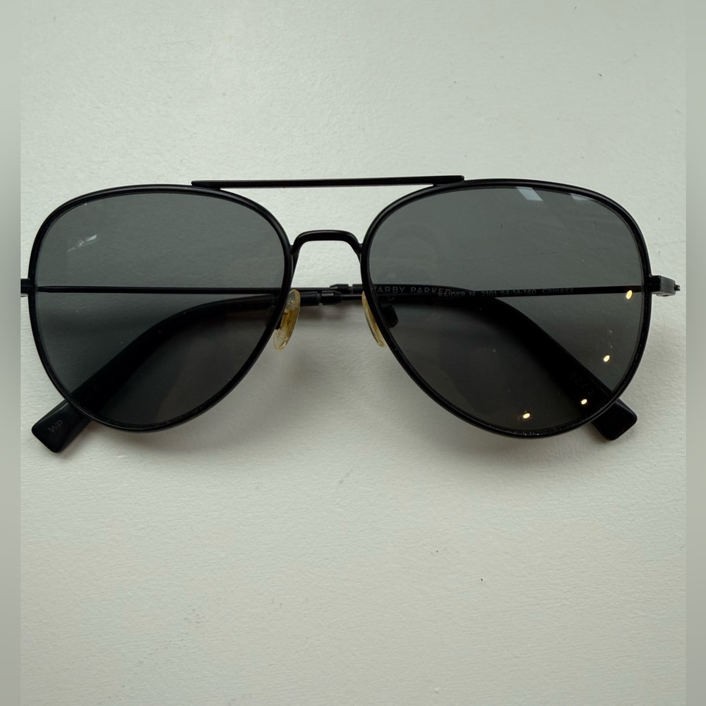 Warby Parker Black Aviator Sunglasses
